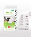 EVER Listwa Home  2M USB  8 gniazd Filtrująca
