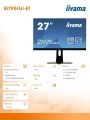 IIYAMA 27'' B2791HSU-B1 TN,FHD,75Hz,HDMI,DP,USB