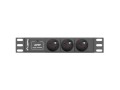 LANBERG Listwa zasilająca Rack PDU 10 1U 3x PL 2m 10A czarna C14