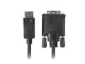 LANBERG Kabel DisplayPort - DVI-D(24+1) M/M 1m czarny