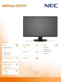 NEC Monitor Multisync EA271U 27 UHD Czarny