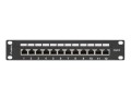 LANBERG Patch Panel 12 Port 1U 10' cali kategoria 6 ekranowany czarny