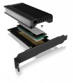 IcyBox IB-PCI214M2-HSL Karta PCIe z gniazdem M.2 M-Key dla jednego dysku SSD M.2 NVMe