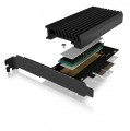 IcyBox IB-PCI214M2-HSL Karta PCIe z gniazdem M.2 M-Key dla jednego dysku SSD M.2 NVMe