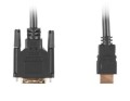 LANBERG Kabel HDMI(M)-DVI-D(M) CA-HDDV-10CC-0018-BK 1.8 M czarny
