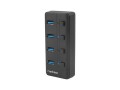 NATEC Hub USB 4 porty Mantis 2 USB 3.0 z włącznikiem + zasilacz