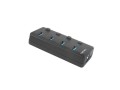 NATEC Hub USB 4 porty Mantis 2 USB 3.0 z włącznikiem + zasilacz