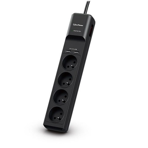 CyberPower Listwa przeciwprzepięciowa 4 gniazda FR; P0420SUD0-FR
