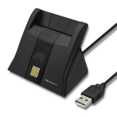 Qoltec Inteligentny czytnik chipowych kart ID | USB 2.0 | Plug&amp;play