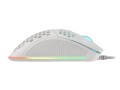NATEC Mysz Genesis Krypton 550 8000 DPI podświetlenie RGB dla graczy lekka Biała