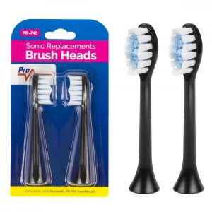 ProMedix Zestaw zapasowych szczoteczek 2szt. PromediX PR-740 B czarne