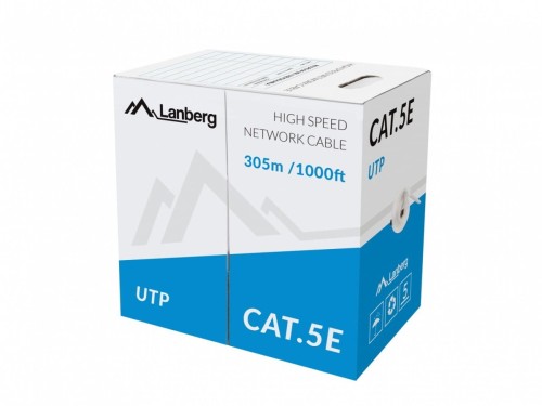 LANBERG Kabel UTP Kat.5e DRUT CCA LCU5-10CC-0305-B Czarny