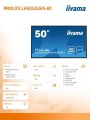 IIYAMA Monitor wielkoformatowy 49.5 cala LH5052UHS-B1 4K,24/7,SDM,IPS,ANDROID,500cd,DaisyChain