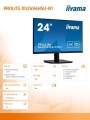 IIYAMA Monitor 24 cale XU2494HSU-B1 VA,FHD,HDMI,DP,VGA,USB,SLIM,2X2W
