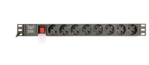 Gembird Listwa zasilająca rack 8 gniazd typu Schuko 3M