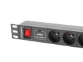LANBERG Listwa zasilająca Rack PDU 1U 4x PL + 4x IEC C13 2m 16A czarna