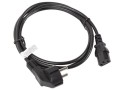LANBERG Kabel zasilający CEE 7/7 - IEC 320 C13 1.8M czarny