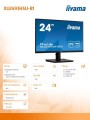 IIYAMA Monitor 24 cale XU2493HSU-B1 IPS.HDMI.DP.2x2W.USB