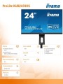 IIYAMA Monitor 24 cale XUB2493HS-B4 IPS, HDMI, DP, VGA, 2x2W, HAS
