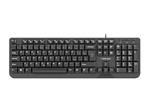 Natec Klawiatura Trout Slim USB CZ/SK Czarna