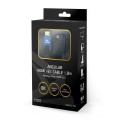 Savio Kabel HDMI (M) v2.1, 1,8m, kątowy, 8K, miedź, niebiesko-czarny, złote końcówki, ethernet/3D, CL-147