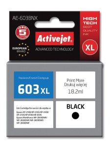 Tusz ActiveJet AE-603BNX czarny do drukarki Epson - zamiennik 603XL C13T03A14010