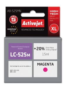 Tusz ActiveJet AB-525MN Magenta do drukarki Brother - zamiennik LC525XLM