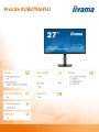 IIYAMA Monitor 27 cali XUB2794HSU-B1 VA,FHD,HDMI,DP,USB3.0,HAS