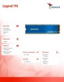 Adata Dysk SSD Legend 710 256GB PCIe 3x4 2.1/1 GB/s M2
