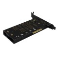 AXAGON Adapter wewnętrzny PCIe x4 M.2 NVMe M-key + SATAB-key slot, chłodnica, LP, PCEM2-DC