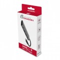 AXAGON Hub HMC-4G2 2x USB-A + 2x USB-C, USB-C 3.2 Gen 2 10Gbps hub, 13cm USB-C kabel
