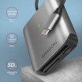 AXAGON Zewnętrzny czytnik kart CRE-S3C, USB-C 3.2 GEN 1, 3-slot &amp; lun SD/microSD/CF, obsługa UHS-II