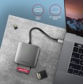 AXAGON Zewnętrzny czytnik kart CRE-S3C, USB-C 3.2 GEN 1, 3-slot &amp; lun SD/microSD/CF, obsługa UHS-II