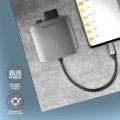 AXAGON Zewnętrzny czytnik kart CRE-S3C, USB-C 3.2 GEN 1, 3-slot &amp; lun SD/microSD/CF, obsługa UHS-II