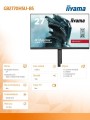 IIYAMA Monitor 27 cali GB2770HSU-B5 0.8ms,IPS,DP,HDMI,165Hz,PIVOT,FreeSync