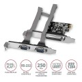 AXAGON PCEA-PSN Kontroler PCIe 1x port równoległy (LPT) + 2x port szeregowy (RS232) 250 kbps, w zestawie SP &amp; LP