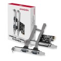 AXAGON PCEA-PSN Kontroler PCIe 1x port równoległy (LPT) + 2x port szeregowy (RS232) 250 kbps, w zestawie SP &amp; LP
