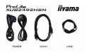 IIYAMA Monitor 24 cale XUB2492HSN-B5 IPS,USB-C Dock,HDMI,DP,DaisyChain,HAS