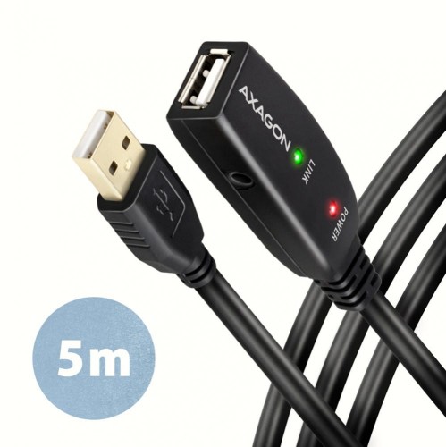 AXAGON Kabel ADR-205 USB 2.0 A-M -> A-F aktywny kabel przedłużacz/wzmacniacz 5m