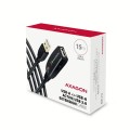AXAGON Kabel ADR-215 USB 2.0 A-M -> A-F aktywny kabel przedłużacz/wzmacniacz 15m