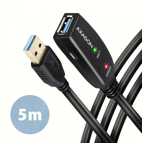 AXAGON Kabel ADR-305 USB 3.0 A-M -> A-F aktywny kabel przedłużacz/wzmacniacz 5m