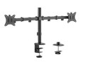 Gembird Ramię dla dwóch monitorów biurkowe  (regulowane), 17 cale- 32 cale, do 9kg
