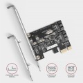 AXAGON PCES-SJ2 Kontroler PCIe 2x wewnętrzny port SATA 6G, chipset JMB582 SP &amp; LP