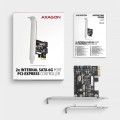 AXAGON PCES-SJ2 Kontroler PCIe 2x wewnętrzny port SATA 6G, chipset JMB582 SP &amp; LP