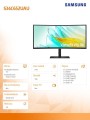 Samsung Monitor 34 cale LS34C652UAUXEN VA 3440x1440 UWQHD 21:9 1xHDMI 1xDP 1xUSB-C(90W) 3xUSB 3.0 LAN (RJ45) 5ms 100Hz HAS+PIVOT zakrzywiony głośniki