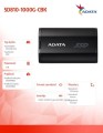 Adata Dysk SSD External SD810 1TB USB3.2C 20Gb/s  Black