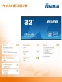 IIYAMA Monitor wielkoformatowy 31.5 cala LE3241S-B1 IPS/FHD/HDMI/18.7/RJ45/2x10W