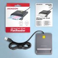AXAGON Czytnik kart identyfikacyjnych CRE-SM3T USB, kabel 1,3m