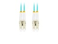 Lanberg Patchcord światłowodowy Mm Lc/Upc-Lc/Upc Duplex 3.0mm 2m Aqua