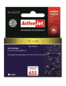 Tusz ActiveJet AH-655YR yellow do drukarki HP - zamiennik HP nr 655 CZ112AE